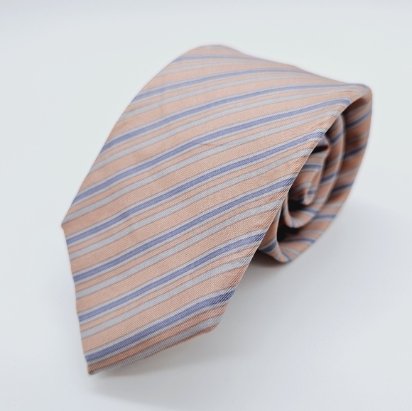 YSL YVES SAINT LAURENT | 100% silk striped youth neck tie - Picture 1 of 5